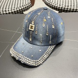 Chanel New Retro Diamond Cowboy Baseball Hat Couple Versatile Sunshade Hat