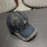 Chanel New Retro Diamond Cowboy Baseball Hat Couple Versatile Sunshade Hat