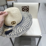 Gucci Fashion Versatile Collafi Straw Hat Sunshade Straw Hat
