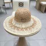 Chanel New Fashion Versatile Straw Hat Sunshade Hat Fisherman's Hat