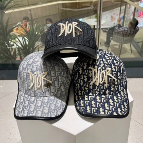 Dior New Classic Embroidered Logo Baseball Hat Unisex Versatile Duck Tongue Hat