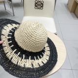 Chanel New Fashion Versatile Straw Hat Sunshade Hat Fisherman's Hat