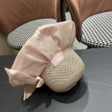 Fendi Women's Summer Sunscreen Fisherman's Hat Bow Hollow Basin Hat