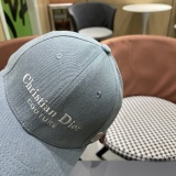 Dior Fashion Embroidered Logo Distressed Baseball Hat Couple's Versatile Duck Tongue Hat