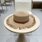 Dior New Fashion Bow Top Hat Straw Hat