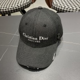 Dior Fashion Embroidered Logo Distressed Baseball Hat Couple's Versatile Duck Tongue Hat