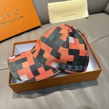 Louis Vuitton Fashion Colorful Checkerboard Baseball Hat Couple Casual Duck Tongue Hat