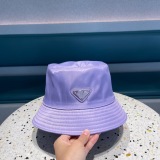 Prada New Classic Triangle Logo Fisherman's Hat Unisex Versatile Sunshade Hat