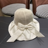 Fendi Women's Summer Sunscreen Fisherman's Hat Bow Hollow Basin Hat