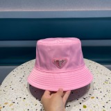 Prada New Classic Triangle Logo Fisherman's Hat Unisex Versatile Sunshade Hat
