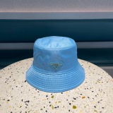 Prada New Classic Triangle Logo Fisherman's Hat Unisex Versatile Sunshade Hat