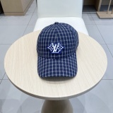 Louis Vuitton New Fashion Checkered Embroidered Logo Baseball Hat Versatile Duck Tongue Hat