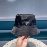 Prada New Classic Triangle Logo Fisherman's Hat Unisex Versatile Sunshade Hat
