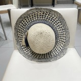 Gucci Fashion Versatile Collafi Straw Hat Sunshade Straw Hat