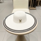 Louis Vuitton New Straw Hat Versatile Sunshade Top Hat