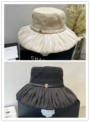 Chanel New Fashion Elegant Lantern Hat Foldable Sunshade Hat 57 CM