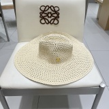 Louis Vuitton New Large Bbrimmed Hollow Grass Hat Sunscreen Beach Sunscreen Top Hat