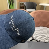 Dior Fashion Embroidered Logo Distressed Baseball Hat Couple's Versatile Duck Tongue Hat