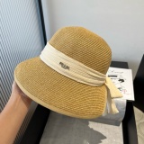 Prada Fashion Bow Sunshade Straw Hat Versatile Small Fresh Top Hat 57 CM