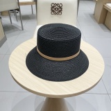 Prada New Fashion Bucket Straw Hat Hollow Top Hat 57 CM