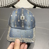 Chanel New Retro Diamond Cowboy Baseball Hat Couple Versatile Sunshade Hat