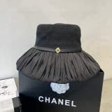 Chanel New Fashion Elegant Lantern Hat Foldable Sunshade Hat 57 CM