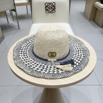 Gucci Fashion Versatile Collafi Straw Hat Sunshade Straw Hat