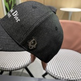 Dior Fashion Embroidered Logo Distressed Baseball Hat Couple's Versatile Duck Tongue Hat