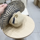 Gucci Fashion Versatile Collafi Straw Hat Sunshade Straw Hat
