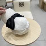 Dior New Bow Duck Tongue Hat Women's Fashion Water Diamond Baseball Hat