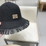 Gucci New Fashion Hairy Breathable Straw Hat Sunscreen Fisherman's Hat Sunscreen Hat