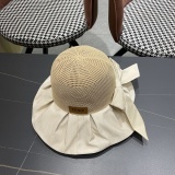 Fendi Women's Summer Sunscreen Fisherman's Hat Bow Hollow Basin Hat