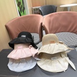 Fendi Women's Summer Sunscreen Fisherman's Hat Bow Hollow Basin Hat