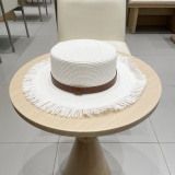 Dior New Fashion Bow Top Hat Straw Hat