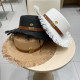 Dior New Fashion Bow Top Hat Straw Hat
