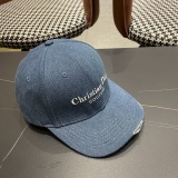 Dior Fashion Embroidered Logo Distressed Baseball Hat Couple's Versatile Duck Tongue Hat