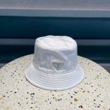 Prada New Classic Triangle Logo Fisherman's Hat Unisex Versatile Sunshade Hat