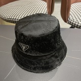 Prada New Fashion National Style Pearl Edge Fisherman's Hat Unisex Sunshade Cap