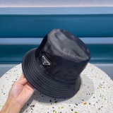 Prada New Classic Triangle Logo Fisherman's Hat Unisex Versatile Sunshade Hat