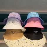 Prada New Classic Triangle Logo Fisherman's Hat Unisex Versatile Sunshade Hat