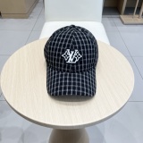 Louis Vuitton New Fashion Checkered Embroidered Logo Baseball Hat Versatile Duck Tongue Hat
