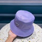 Prada New Classic Triangle Logo Fisherman's Hat Unisex Versatile Sunshade Hat
