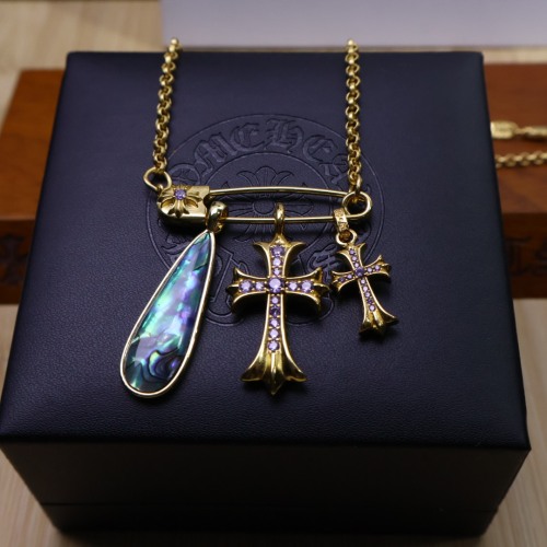 Chrome Hearts Retro Punk Pin Cross Pendant Necklace