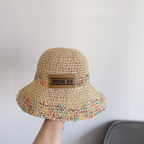 Dior New Fashion Color Splicing Vacation Style Fisherman's Hat