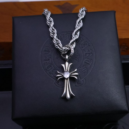 Chrome Hearts New Vintage Punk Cross Fried Dough Twists Necklace