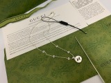 Gucci Classic Double G Snowflake Necklace 42CM