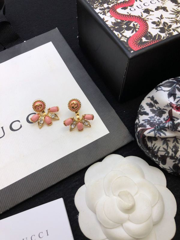 Gucci New Fashion Retro Petal Double G Earrings