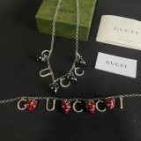 Gucci New Fashion 3D Strawberry Logo Necklace