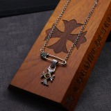 Chrome Hearts Retro Pin Cross Pendant Necklace Couple Punk Necklace