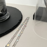 Gucci Fashion Interlocking Double G Colored Enamel Necklace 90 CM